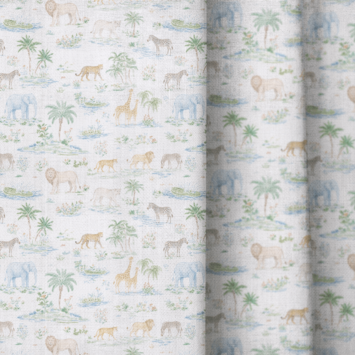 Safari Scene - Curtain Panel - The Drapery