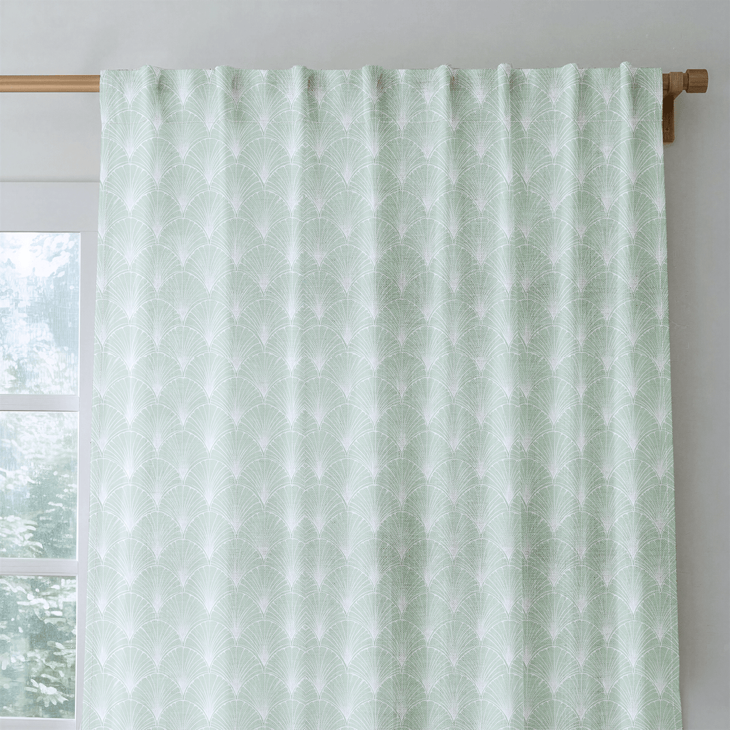 Sage Fan - Curtain Panel - The Drapery