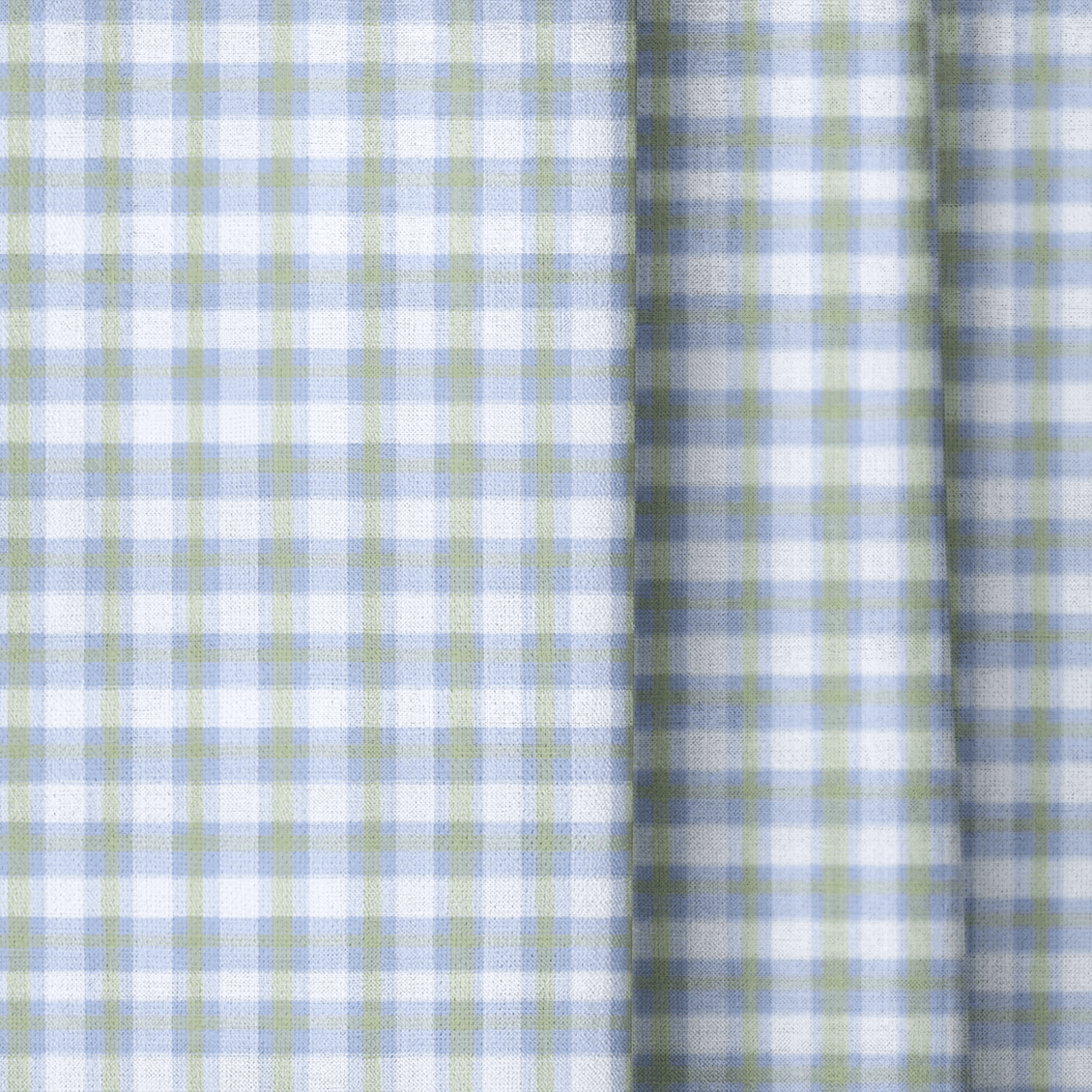 Sage Grid - Curtain Panel - The Drapery