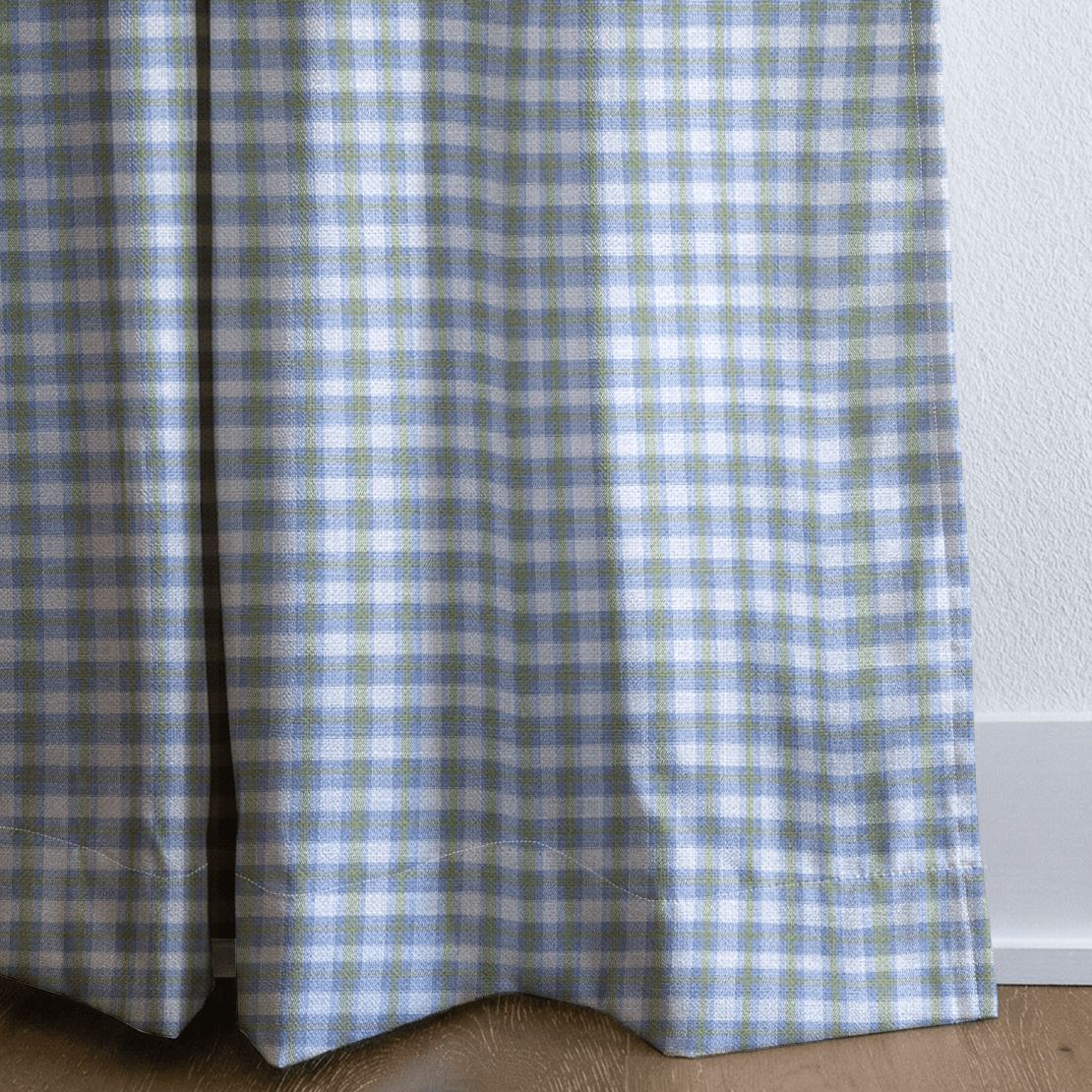 Sage Grid - Curtain Panel - The Drapery