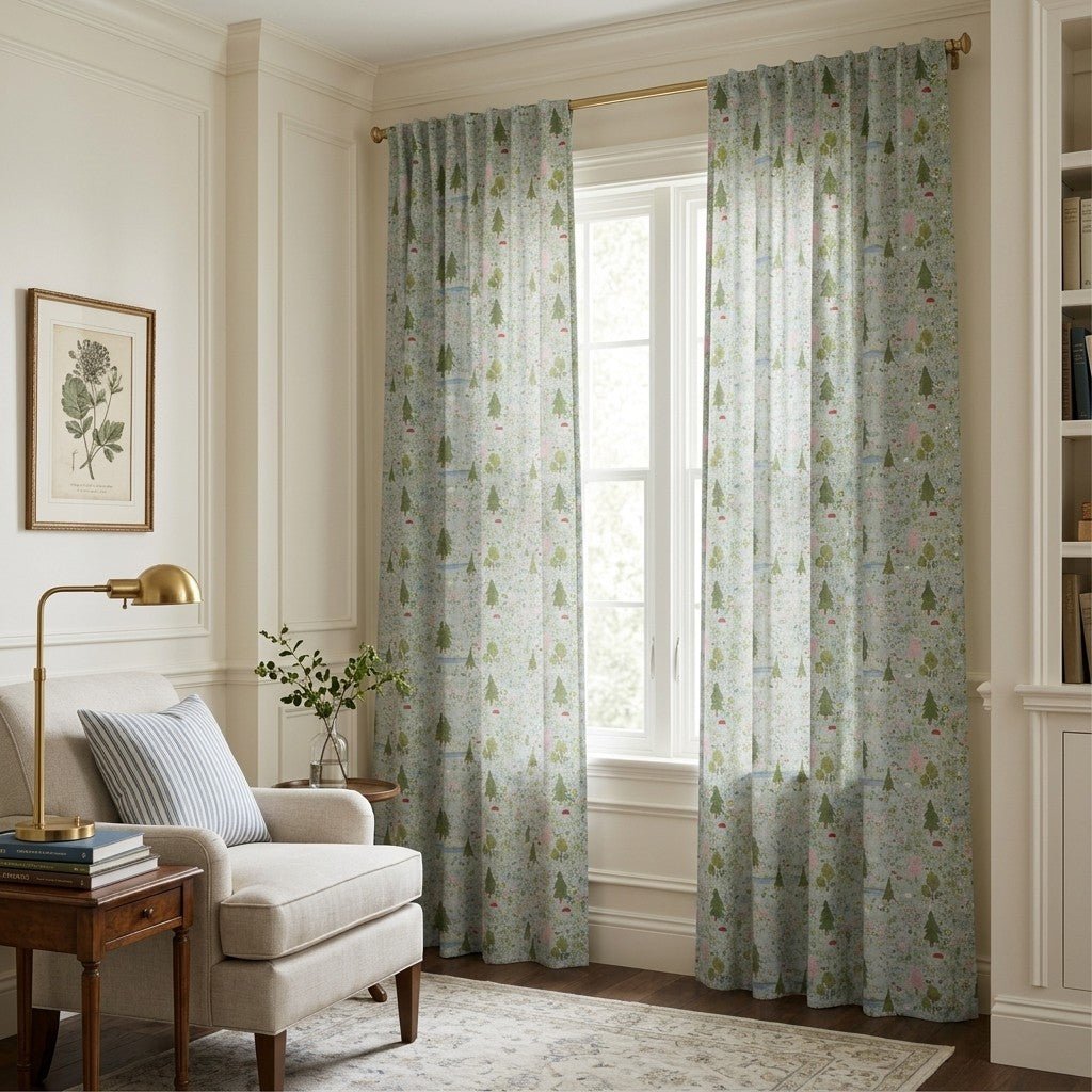 Sage Meadow - Curtain Panel - The Drapery