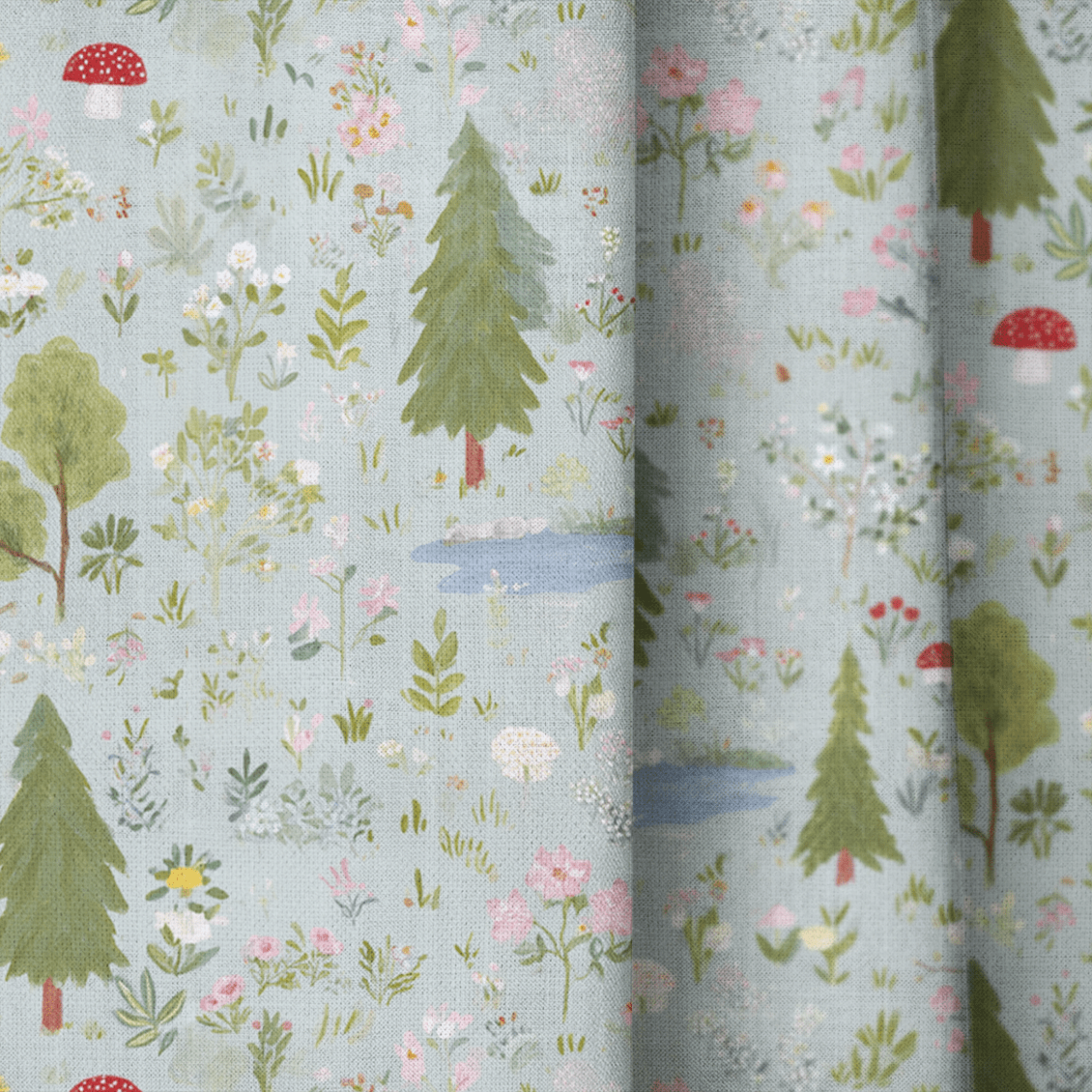 Sage Meadow - Curtain Panel - The Drapery