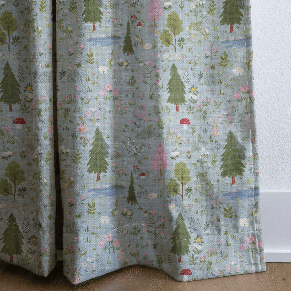 Sage Wild Meadow - Curtain Panel - The Drapery