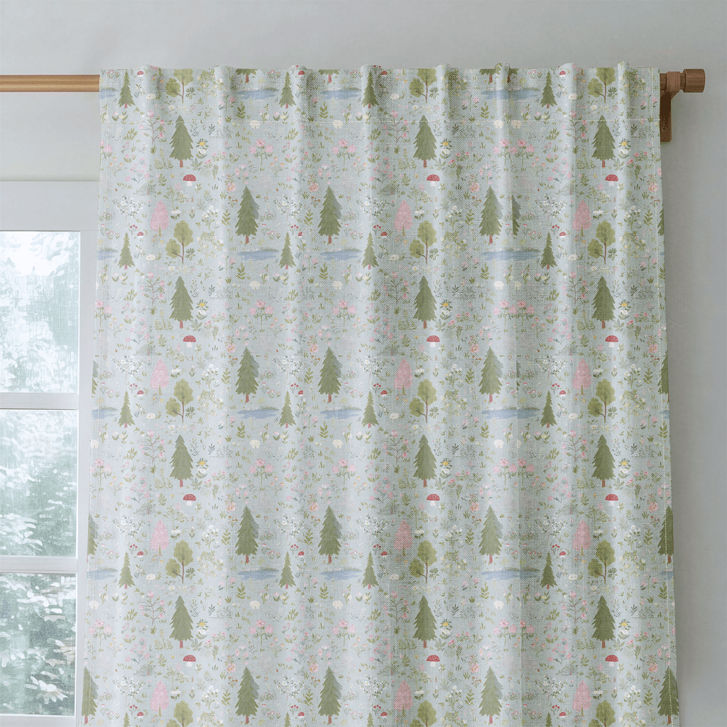 Sage Wild Meadow - Curtain Panel - The Drapery