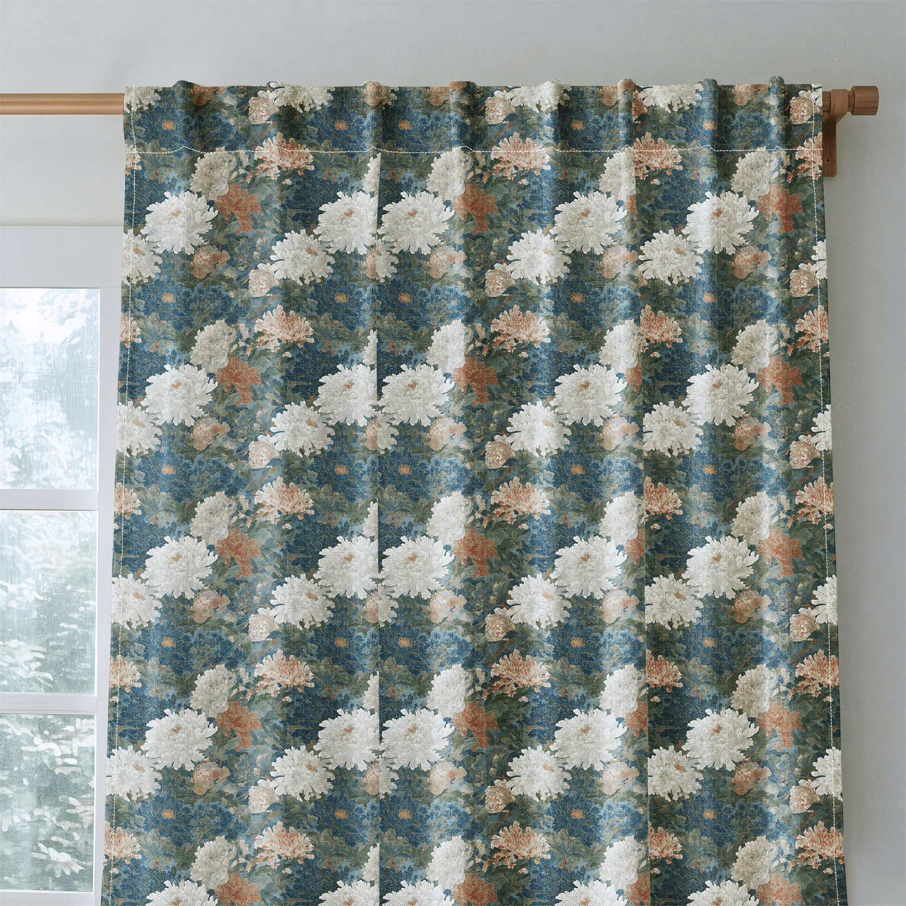 Saltwater Floral - Curtain Panel - The Drapery