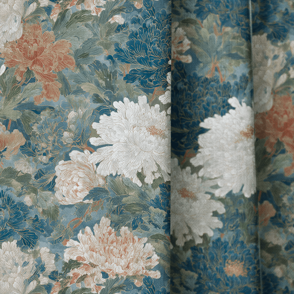 Saltwater Floral - Curtain Panel - The Drapery