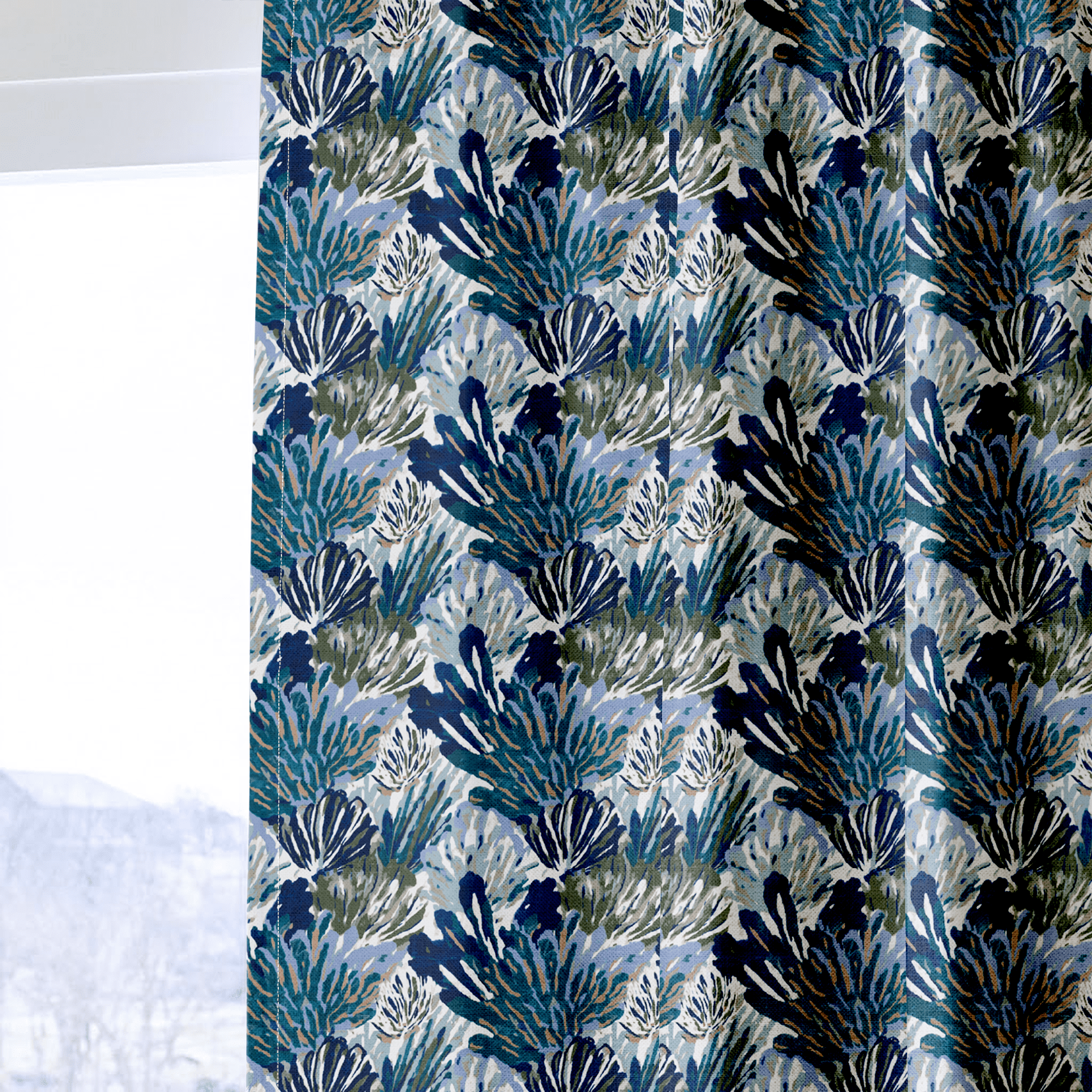 Saltwater Rose - Curtain Panel - The Drapery