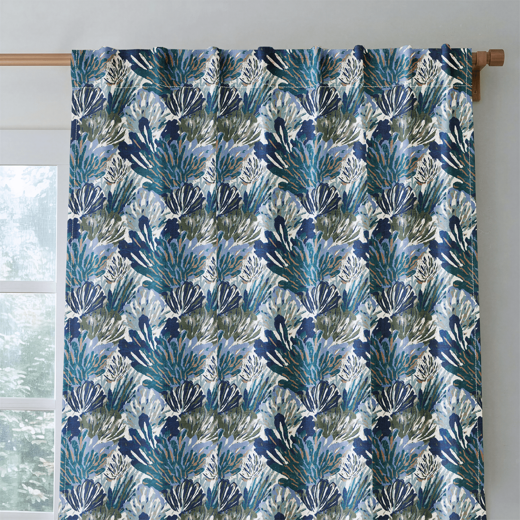 Saltwater Rose - Curtain Panel - The Drapery