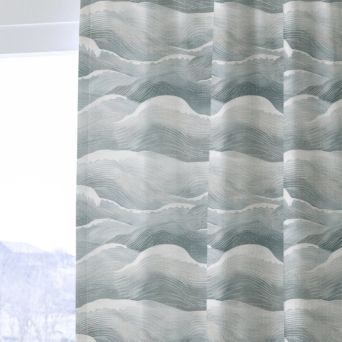 Saltwater Waves - Curtain Panel - The Drapery