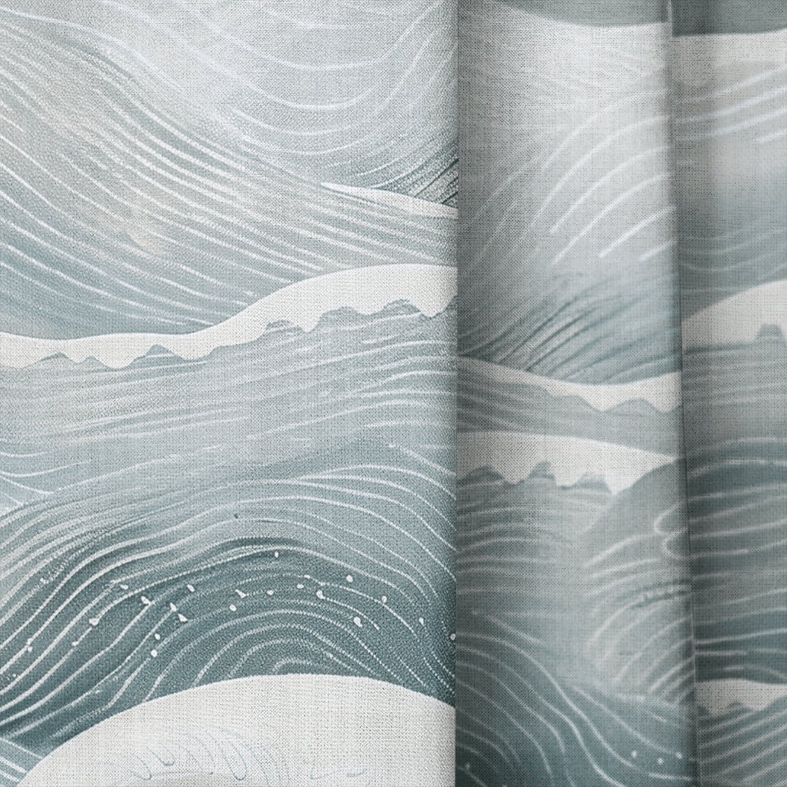Saltwater Waves - Curtain Panel - The Drapery