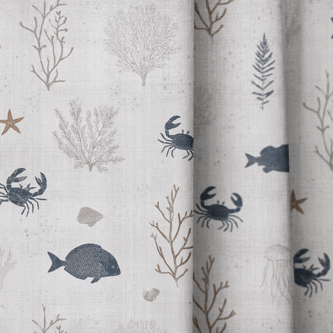 Sea Creatures - Curtain Panel - The Drapery