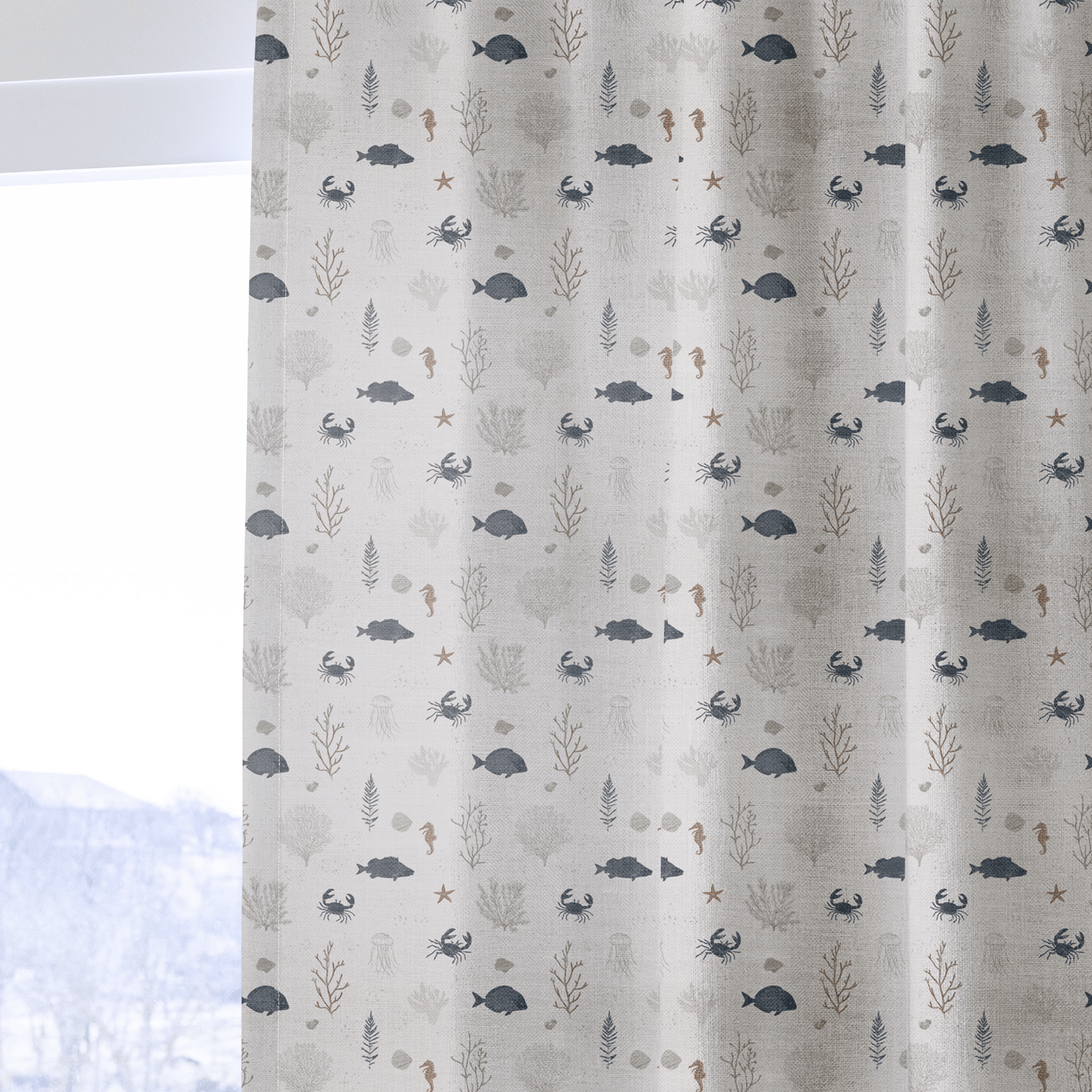 Sea Creatures - Curtain Panel - The Drapery