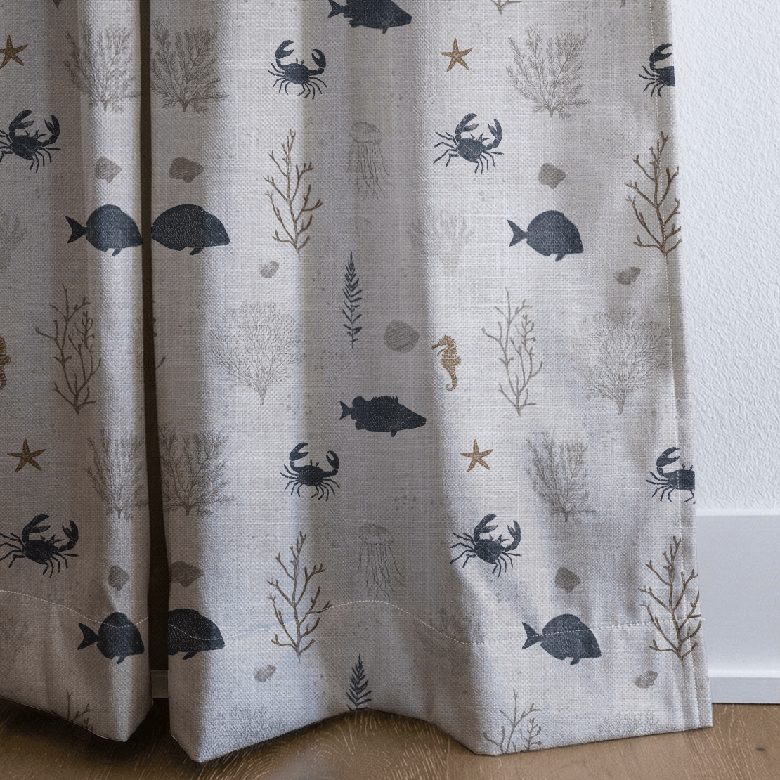 Sea Creatures - Curtain Panel - The Drapery