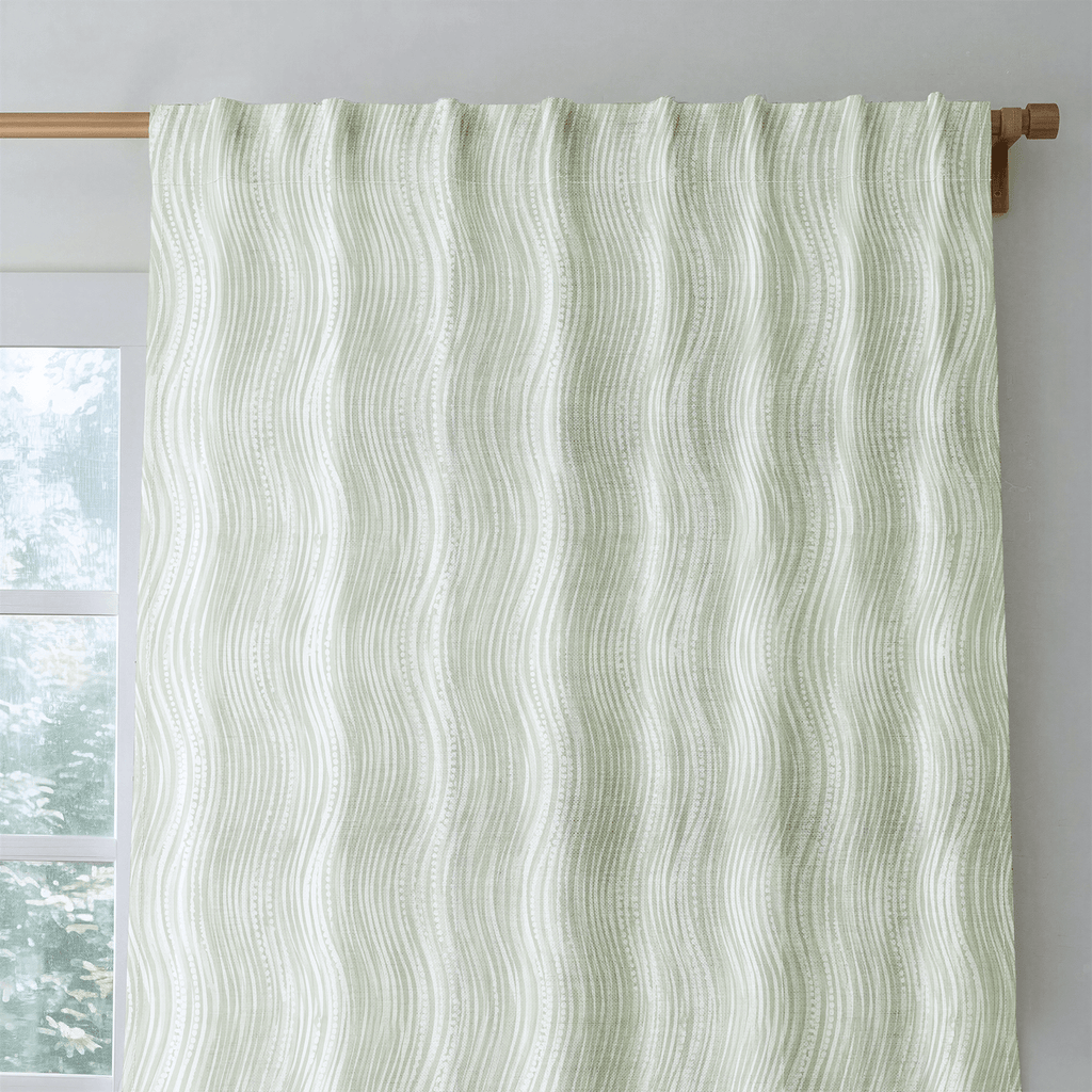 Seafoam Current - Curtain Panel - The Drapery