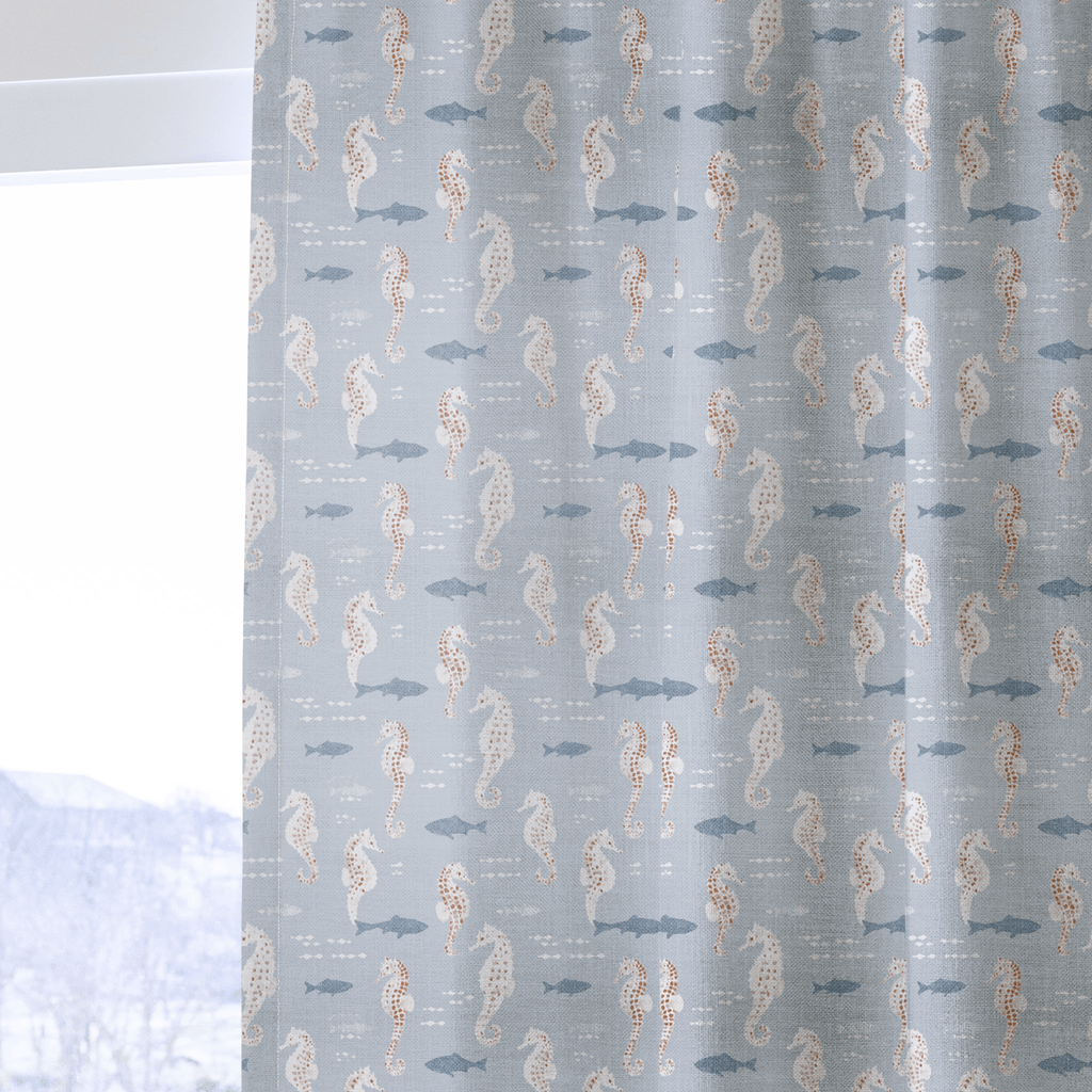 Seahorse in the Ocean - Curtain Panel - The Drapery