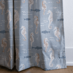 Seahorse in the Ocean - Curtain Panel - The Drapery