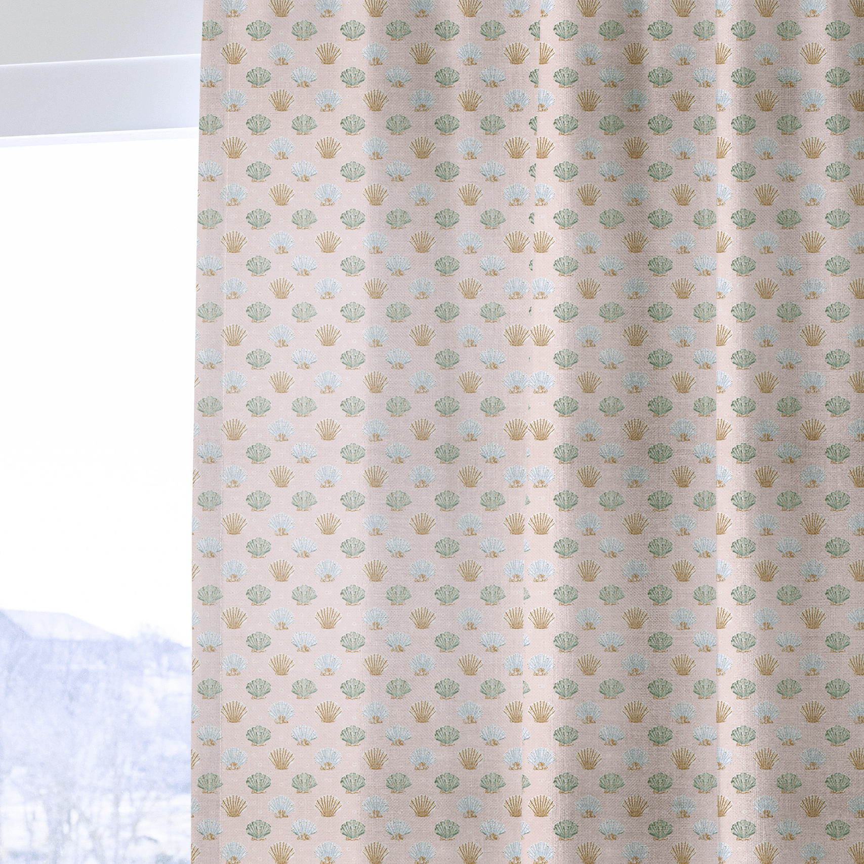 Seashells By the Shore - Curtain Panel - The Drapery