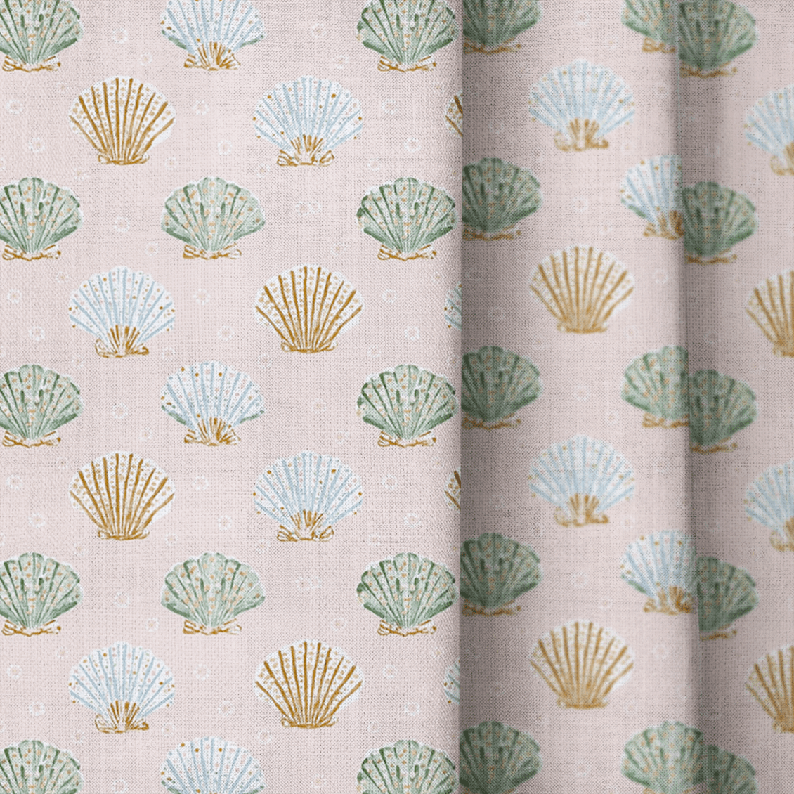 Seashells By the Shore - Curtain Panel - The Drapery