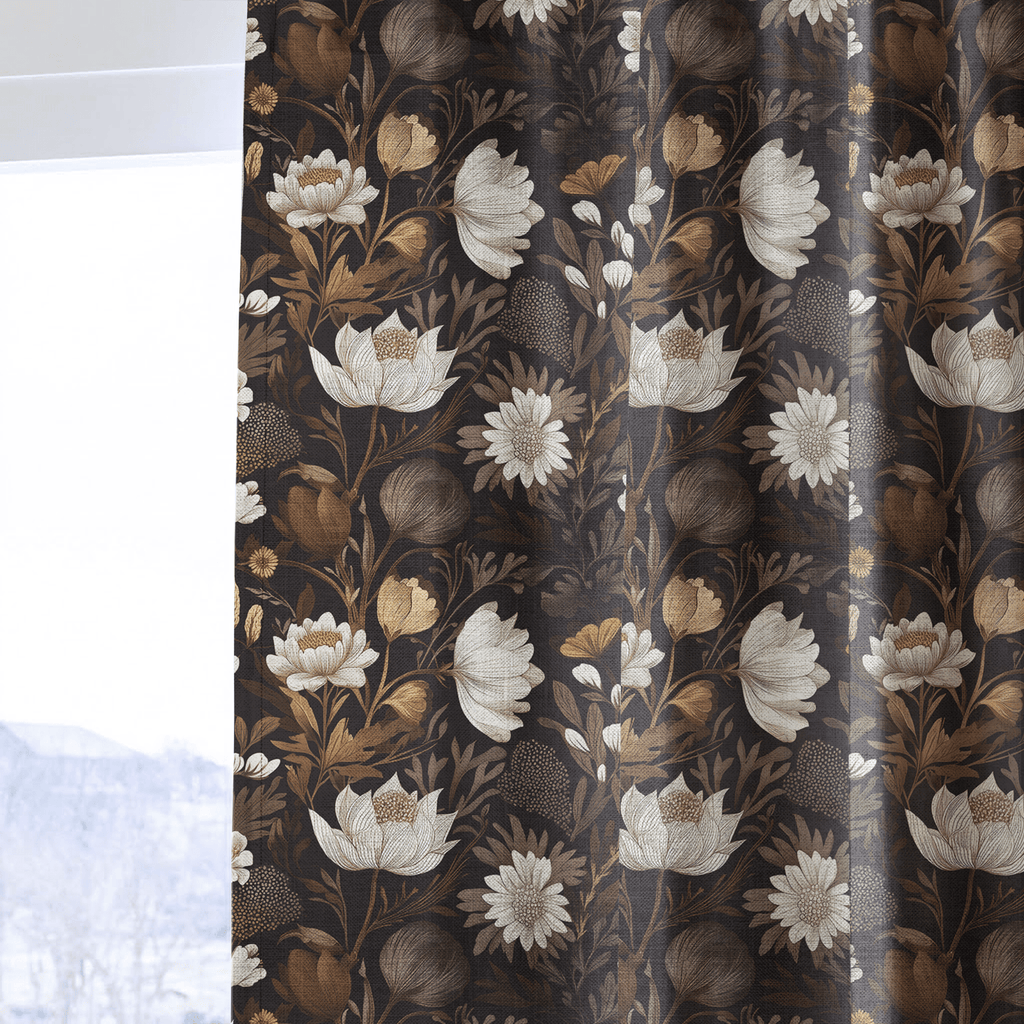 Sepia Sonata - Curtain Panel - The Drapery