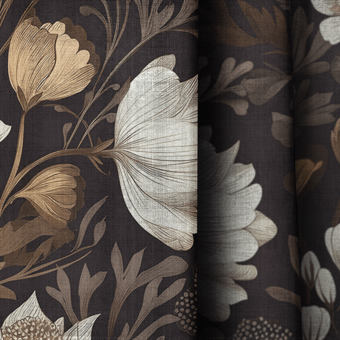 Sepia Sonata - Curtain Panel - The Drapery