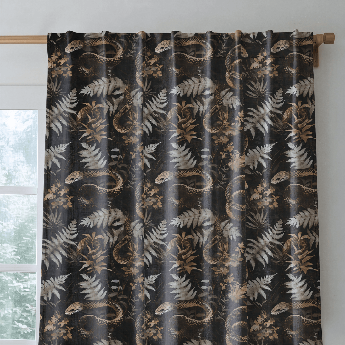 Serpent & Fern - Curtain Panel - The Drapery