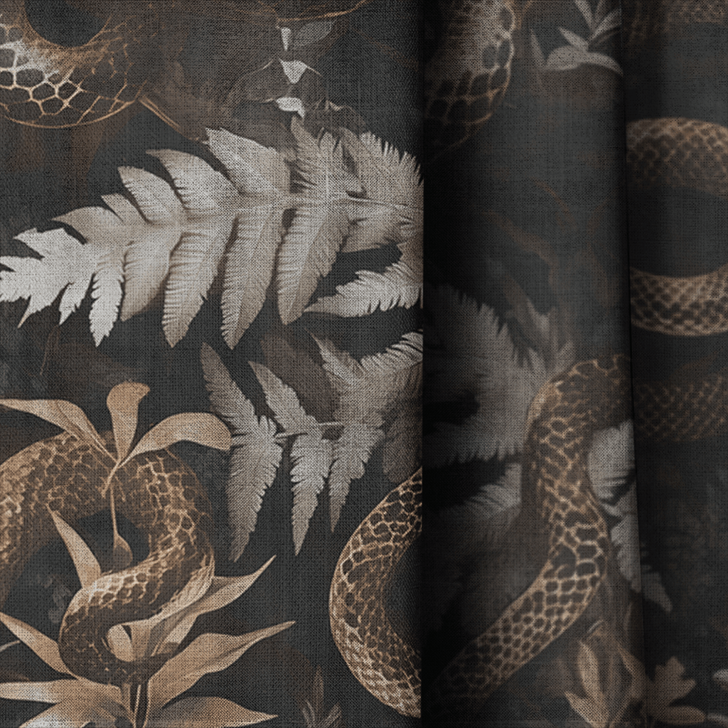 Serpent & Fern - Curtain Panel - The Drapery