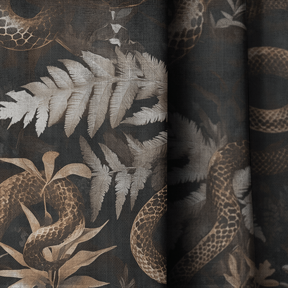 Serpent & Fern - Curtain Panel - The Drapery
