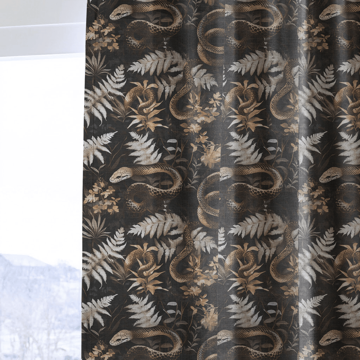 Serpent & Fern - Curtain Panel - The Drapery