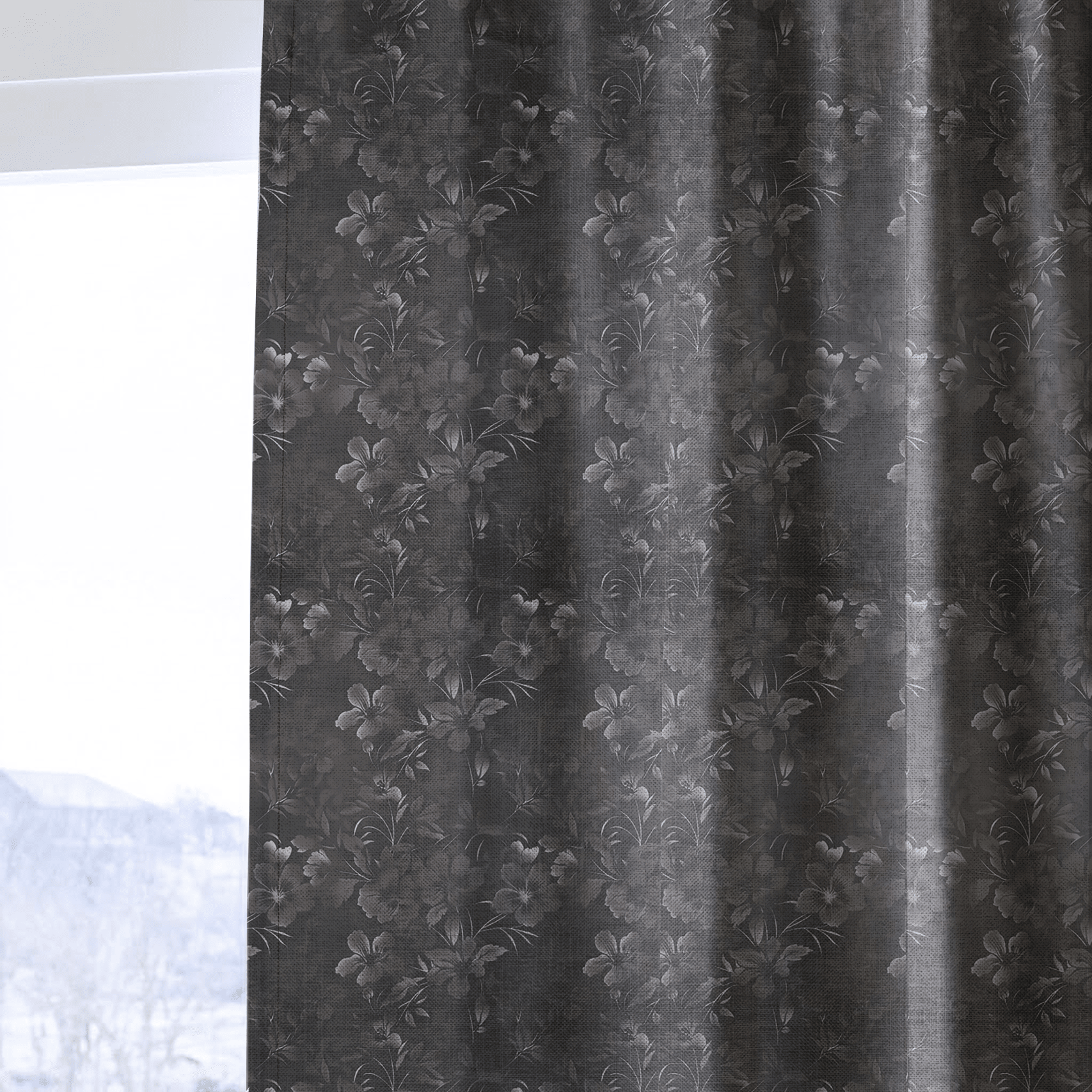 Shadow Botanica - Curtain Panel - The Drapery