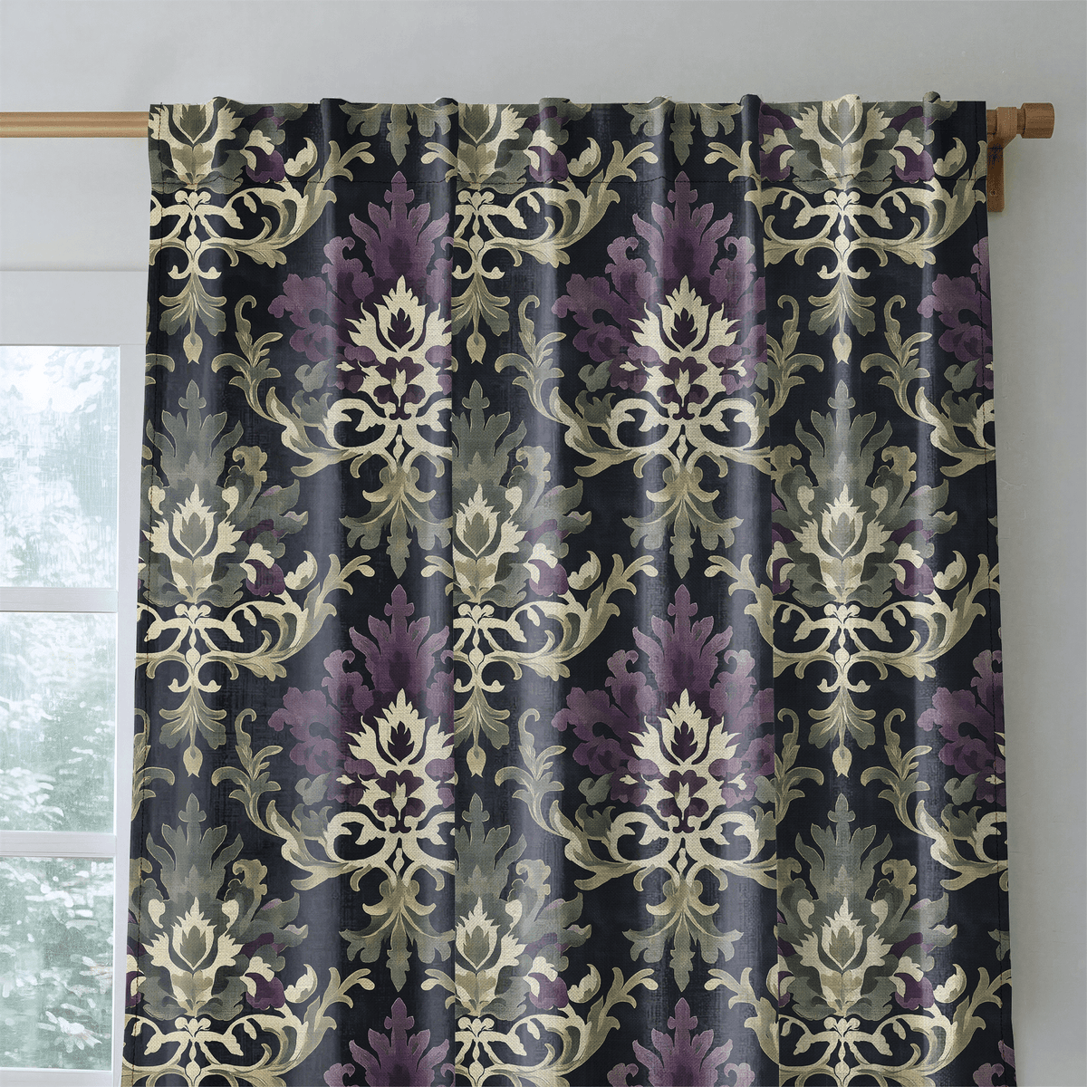 Shadow Damask - Curtain Panel - The Drapery