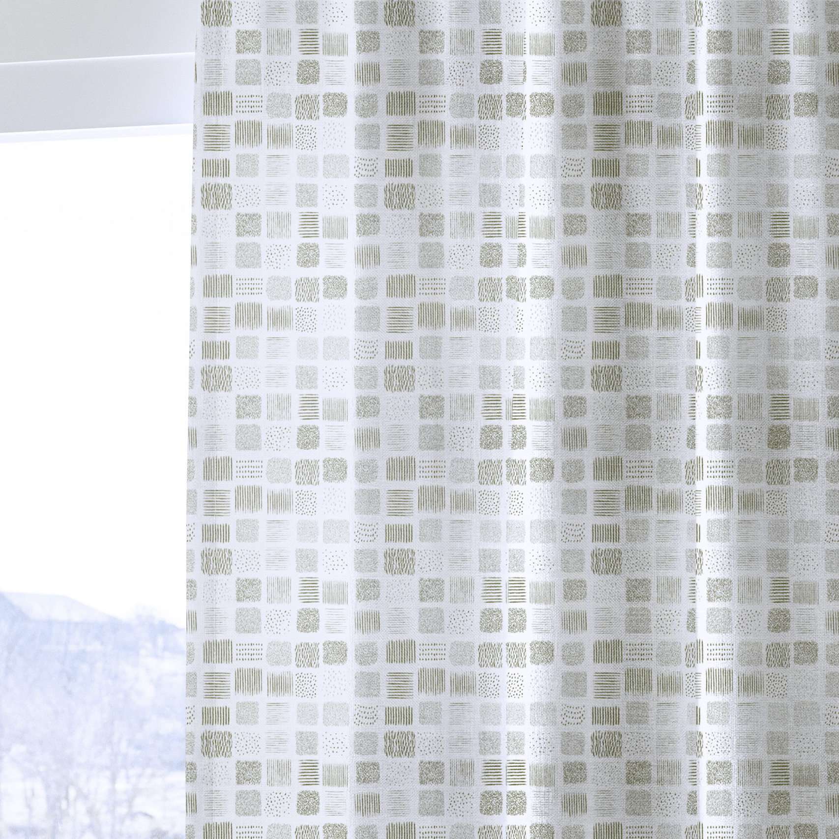 Siena Check - Curtain Panel - The Drapery