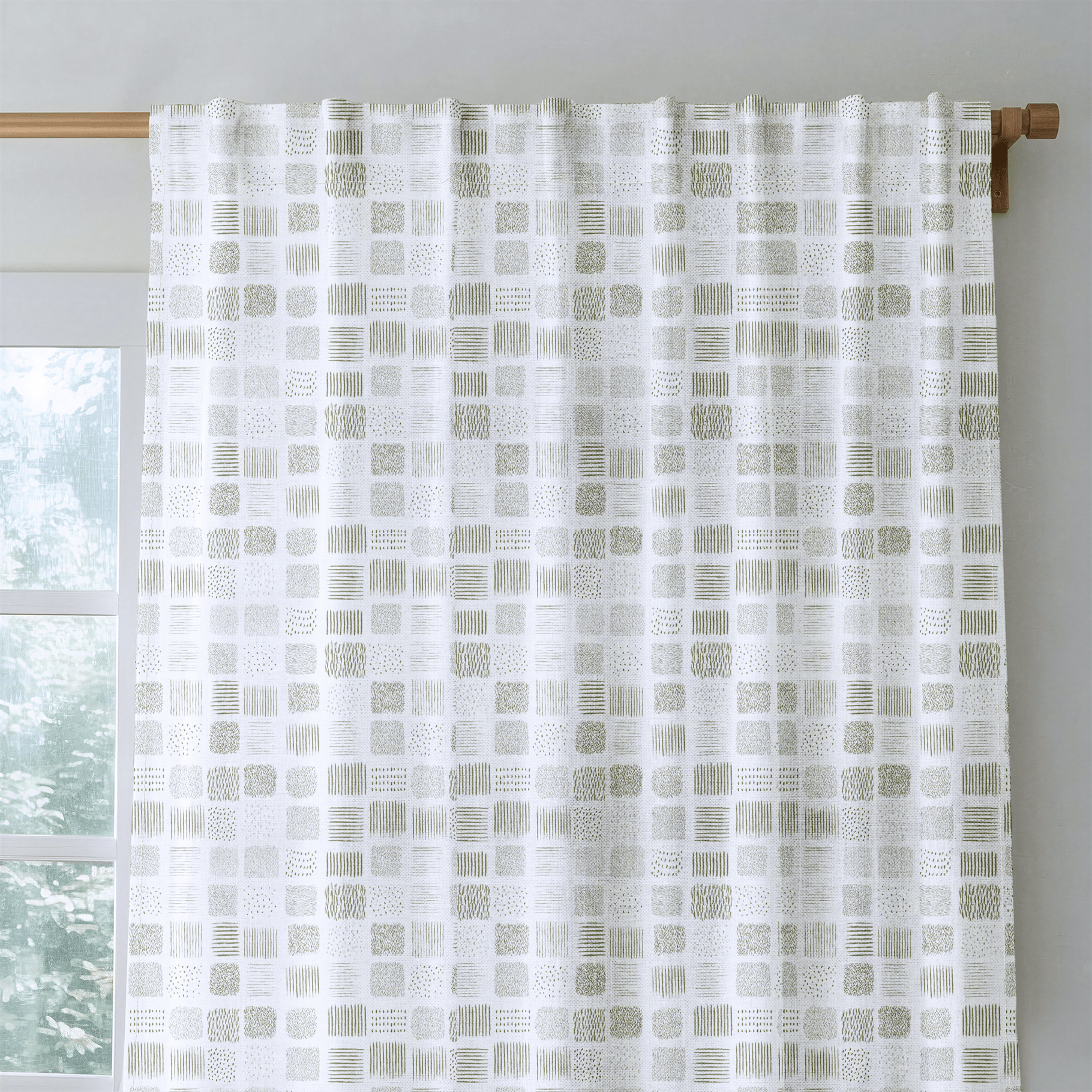 Siena Check - Curtain Panel - The Drapery