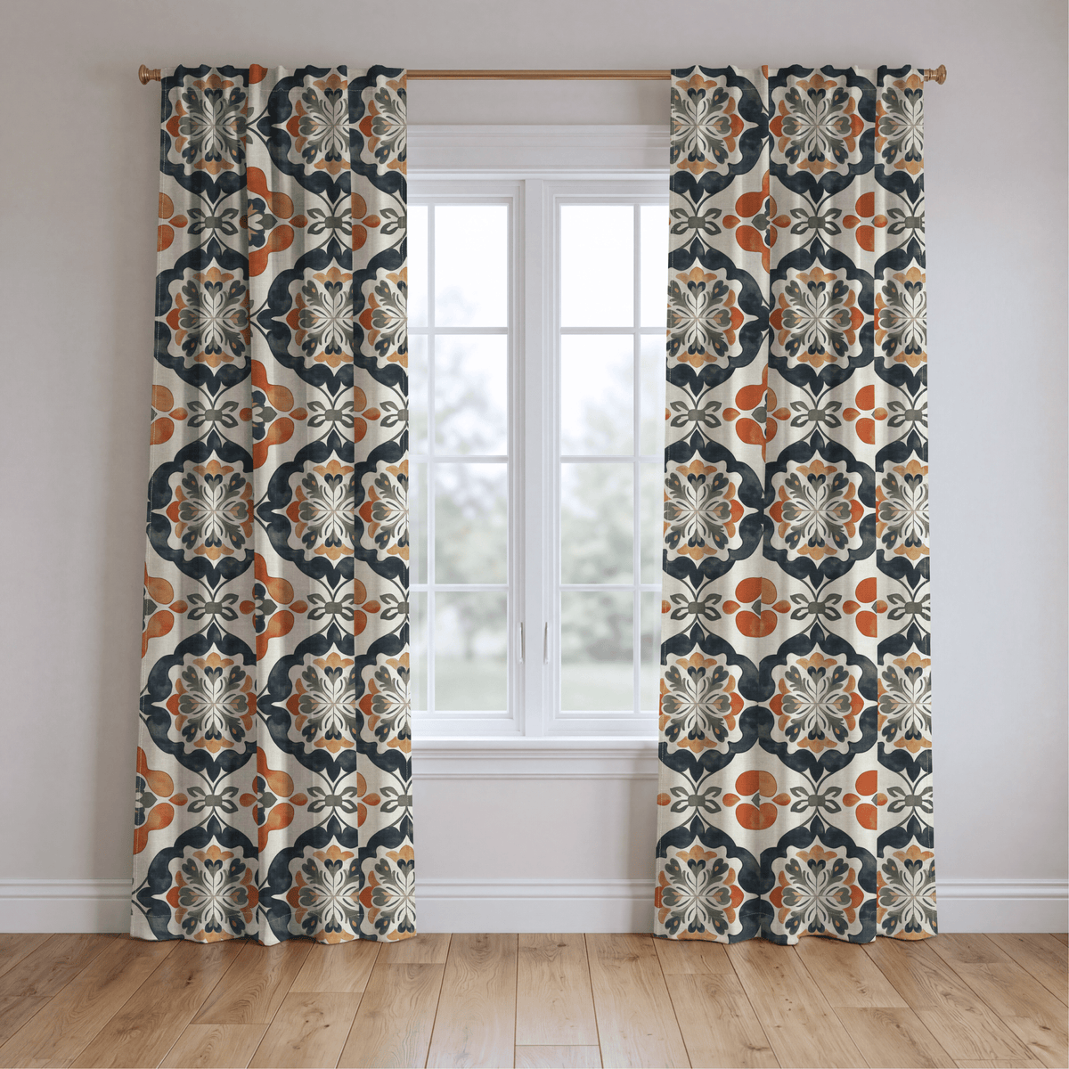 Sienna Crest - Curtain Panel - The Drapery
