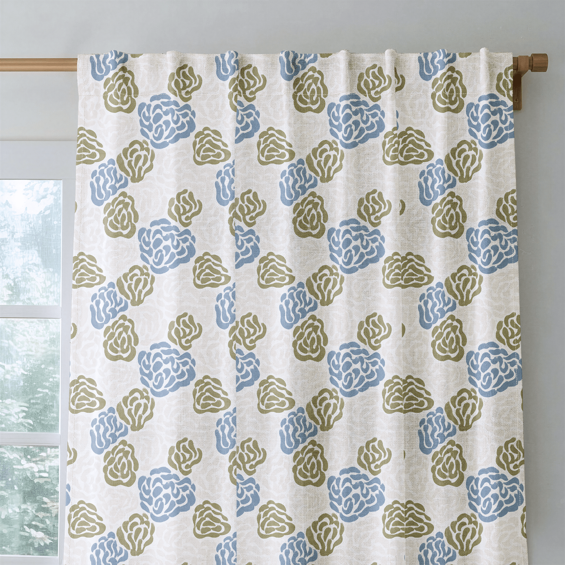 Simone Blossoms - Curtain Panel - The Drapery