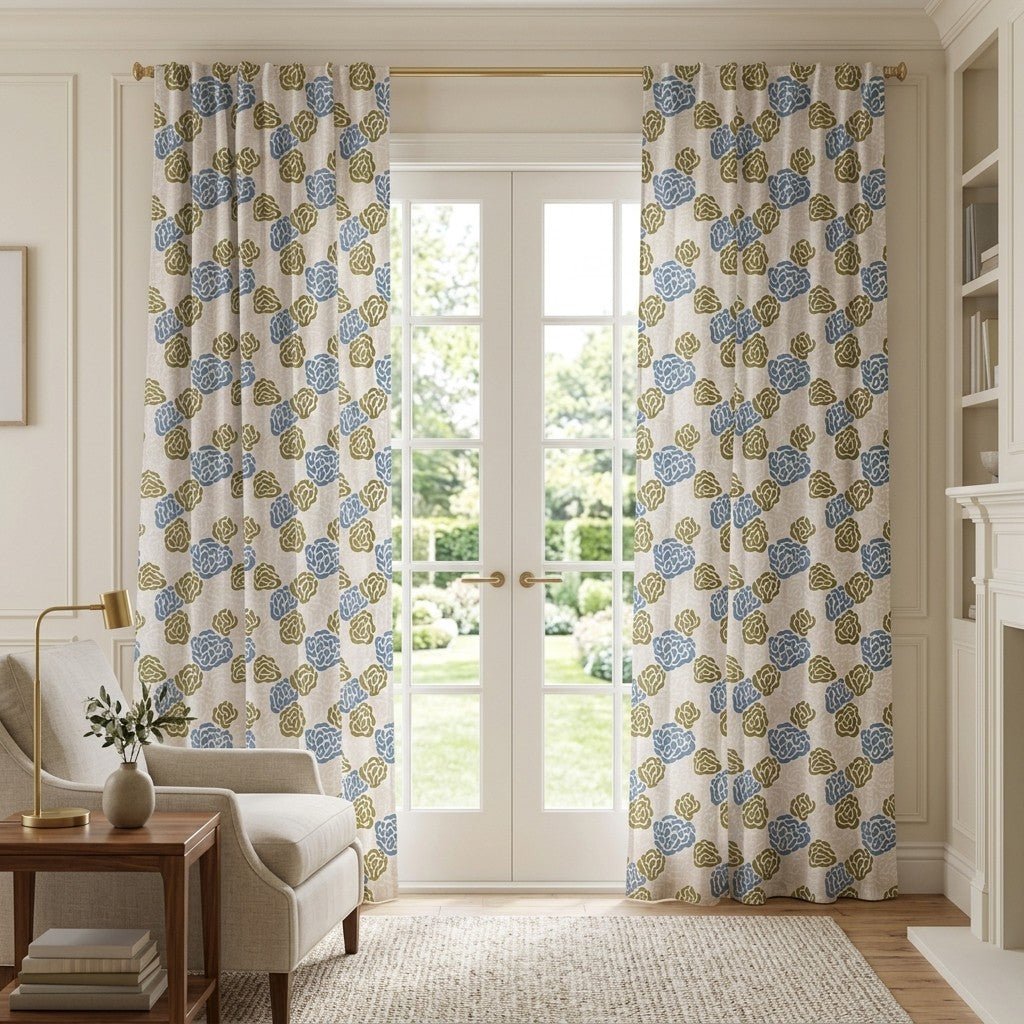 Simone Blossoms - Curtain Panel - The Drapery