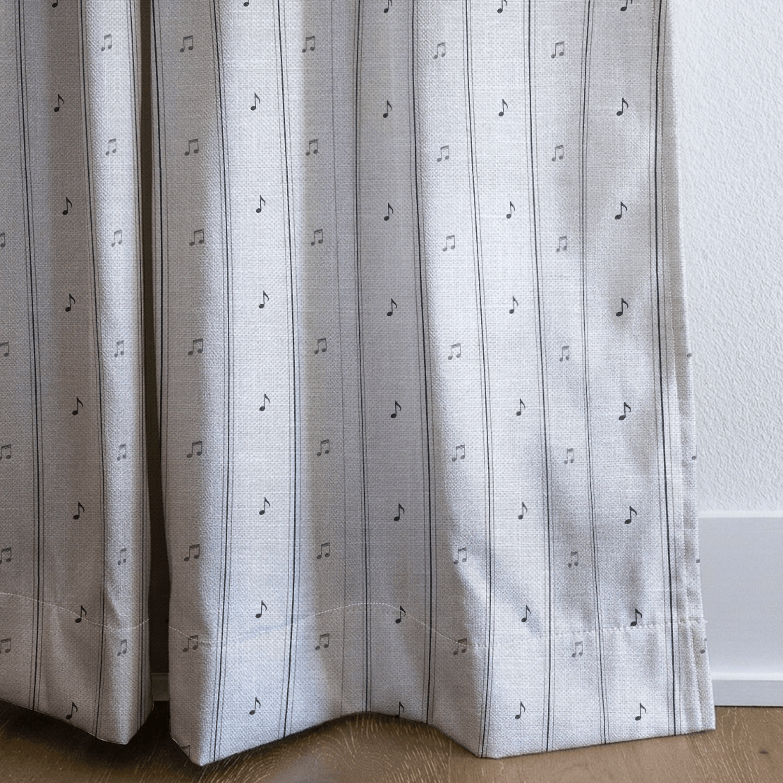 Simple Music Stripes - Curtain Panel - The Drapery
