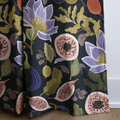 Sloane Fig Floral - Curtain Panel - The Drapery