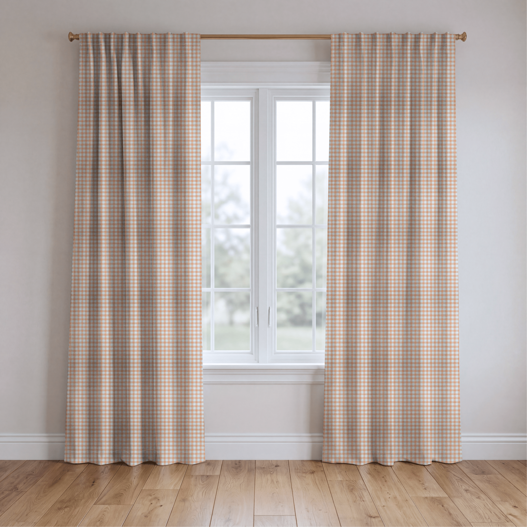Smoke & Gingham - Curtain Panel - The Drapery