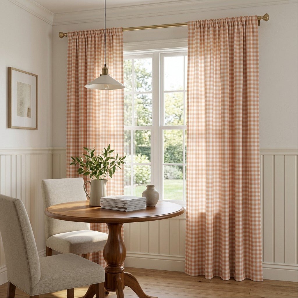 Smoke & Gingham - Curtain Panel - The Drapery