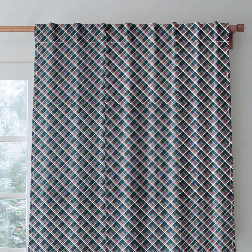 Smoky Grid - Curtain Panel - The Drapery
