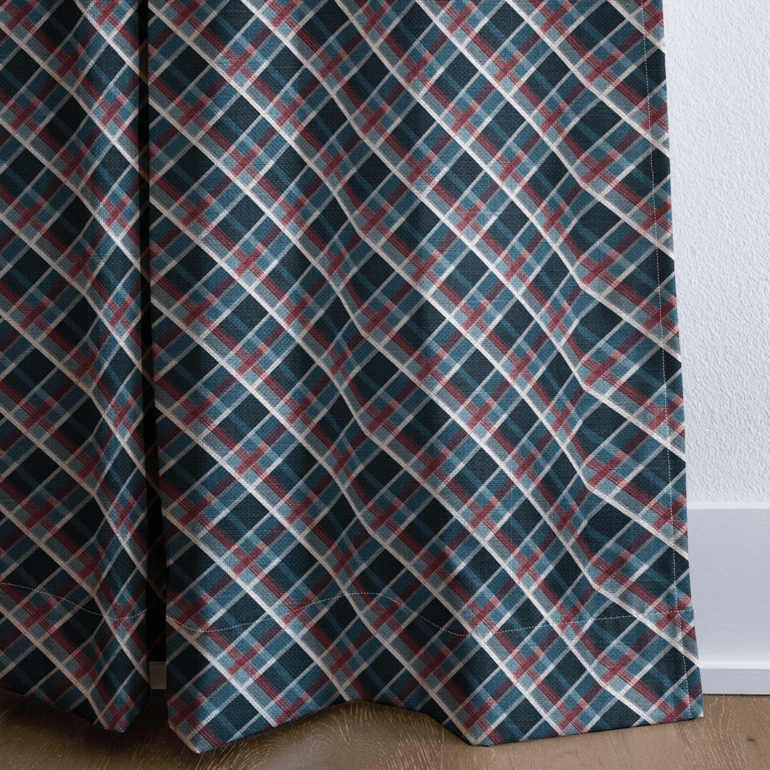 Smoky Grid - Curtain Panel - The Drapery