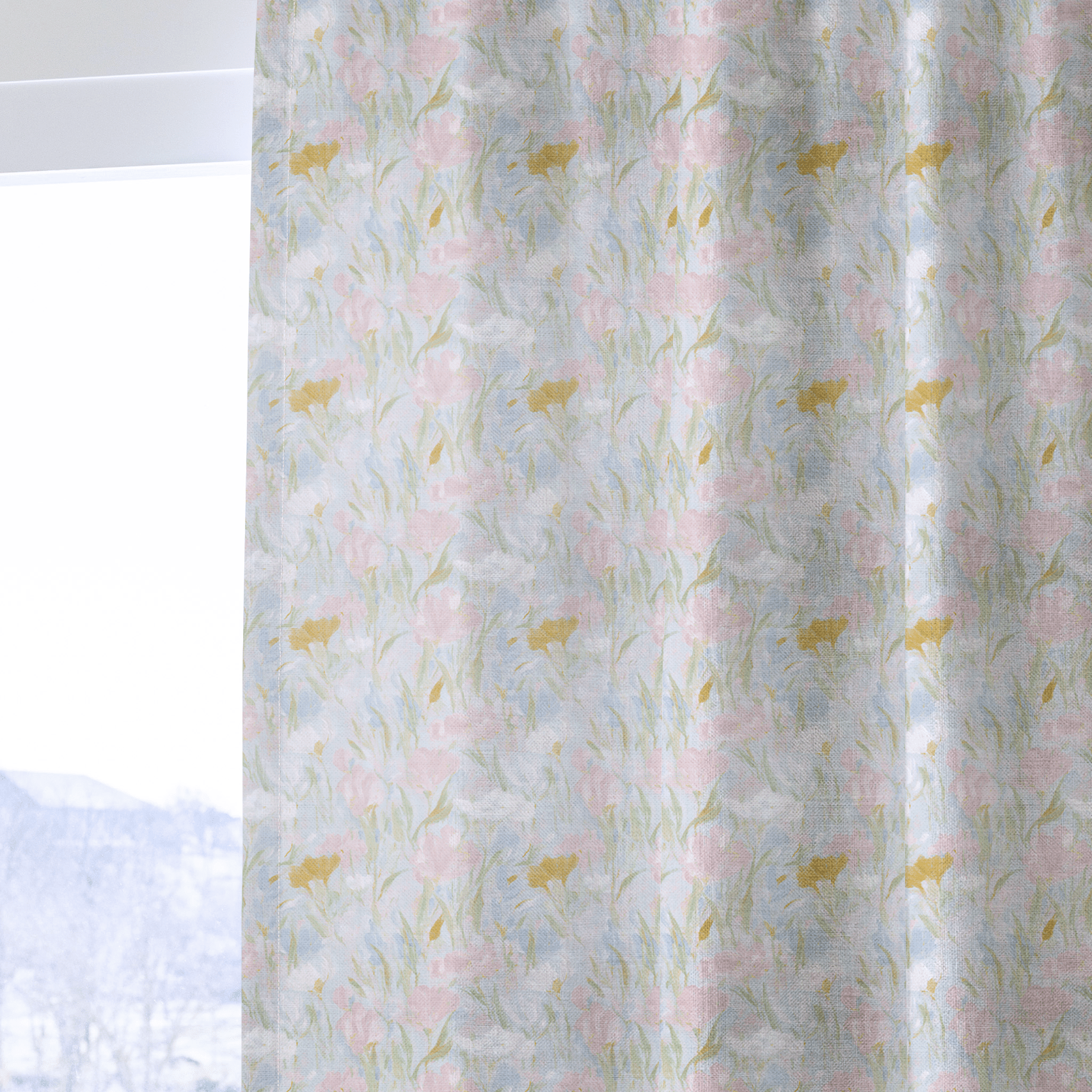 Soft Floral Dream - Curtain Panel - The Drapery
