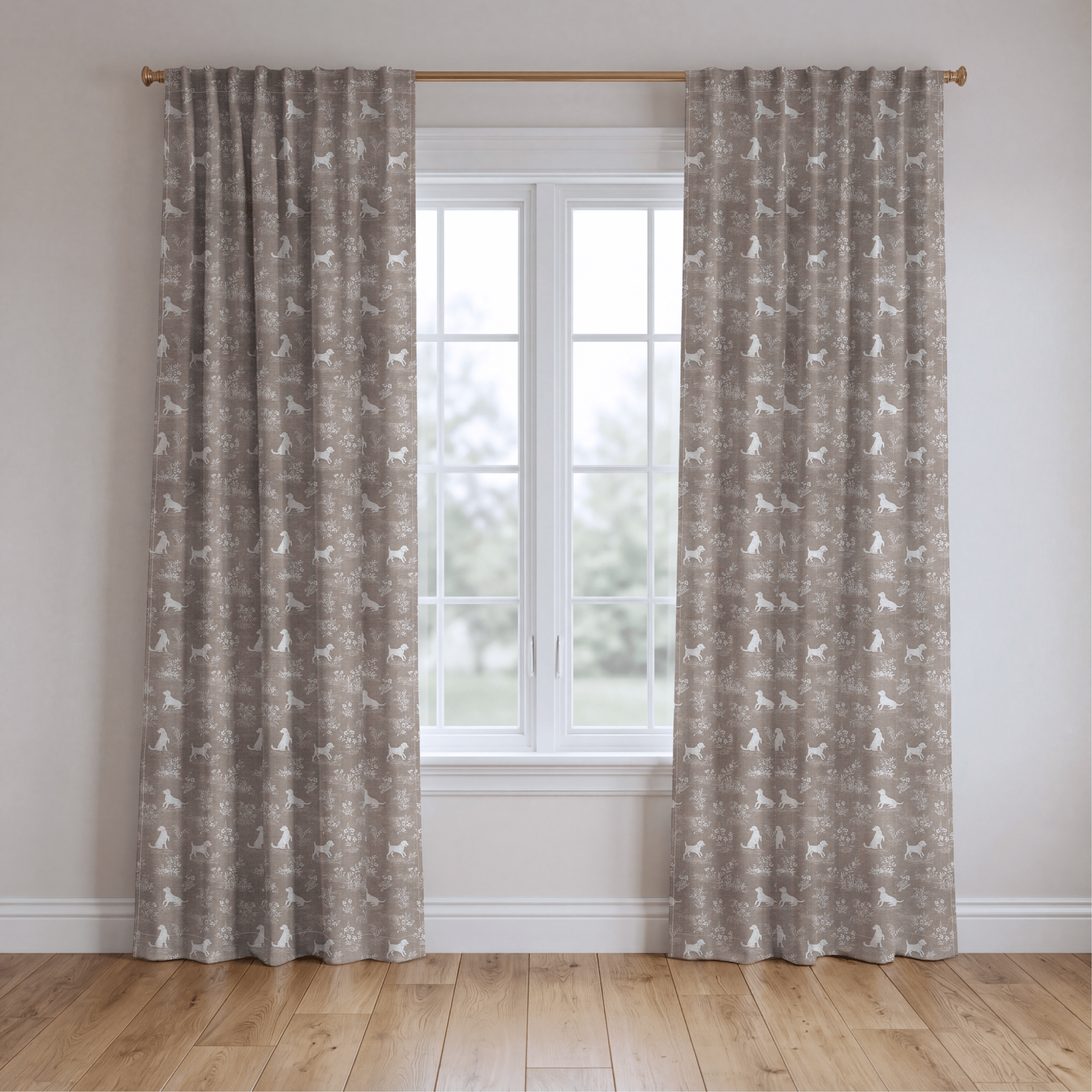 Spotted Dogs - Curtain Panel - The Drapery