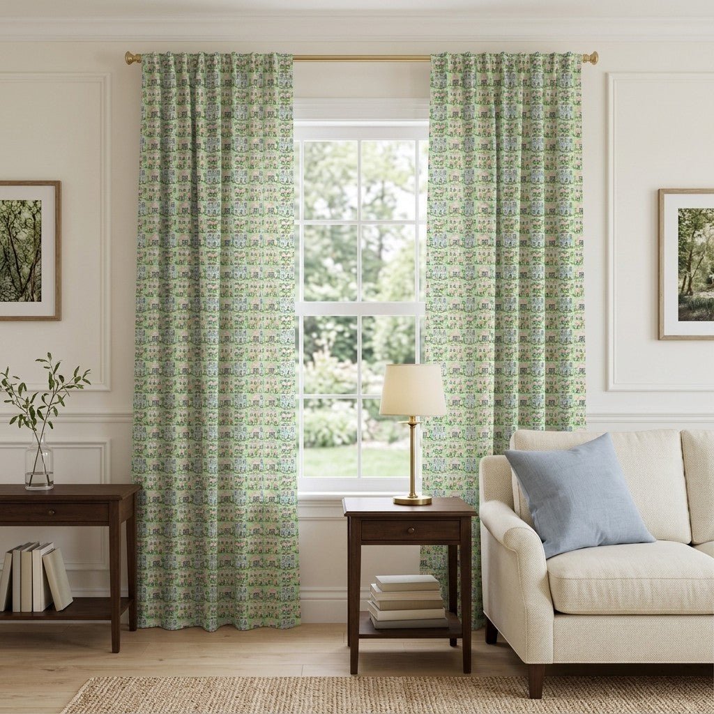 Spring Houses - Curtain Panel - The Drapery