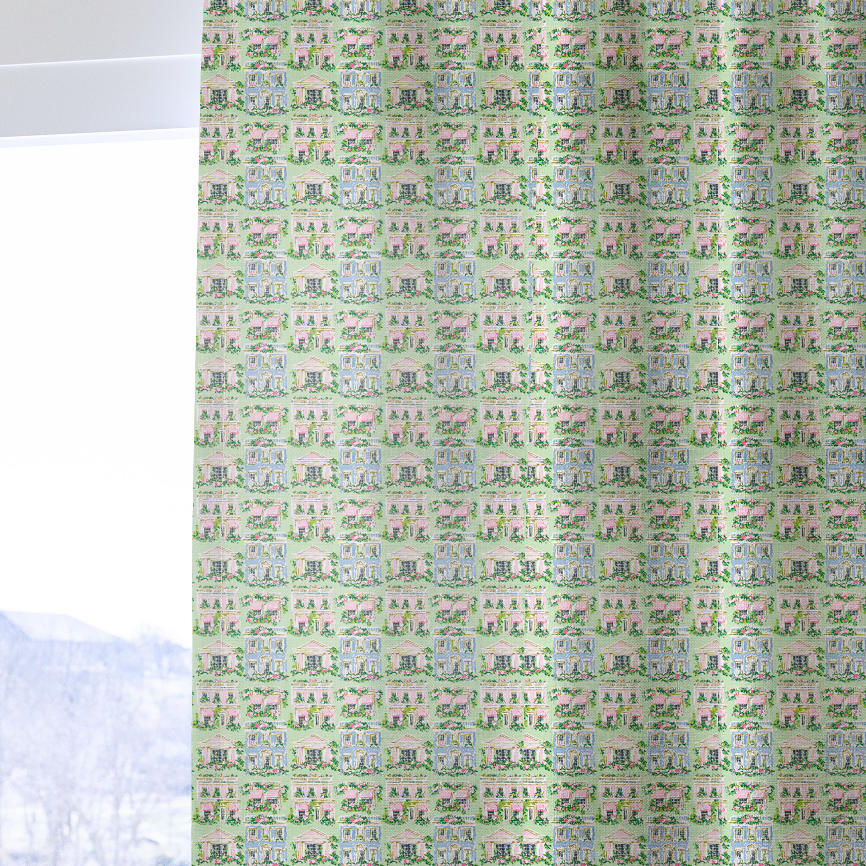 Spring Houses - Curtain Panel - The Drapery