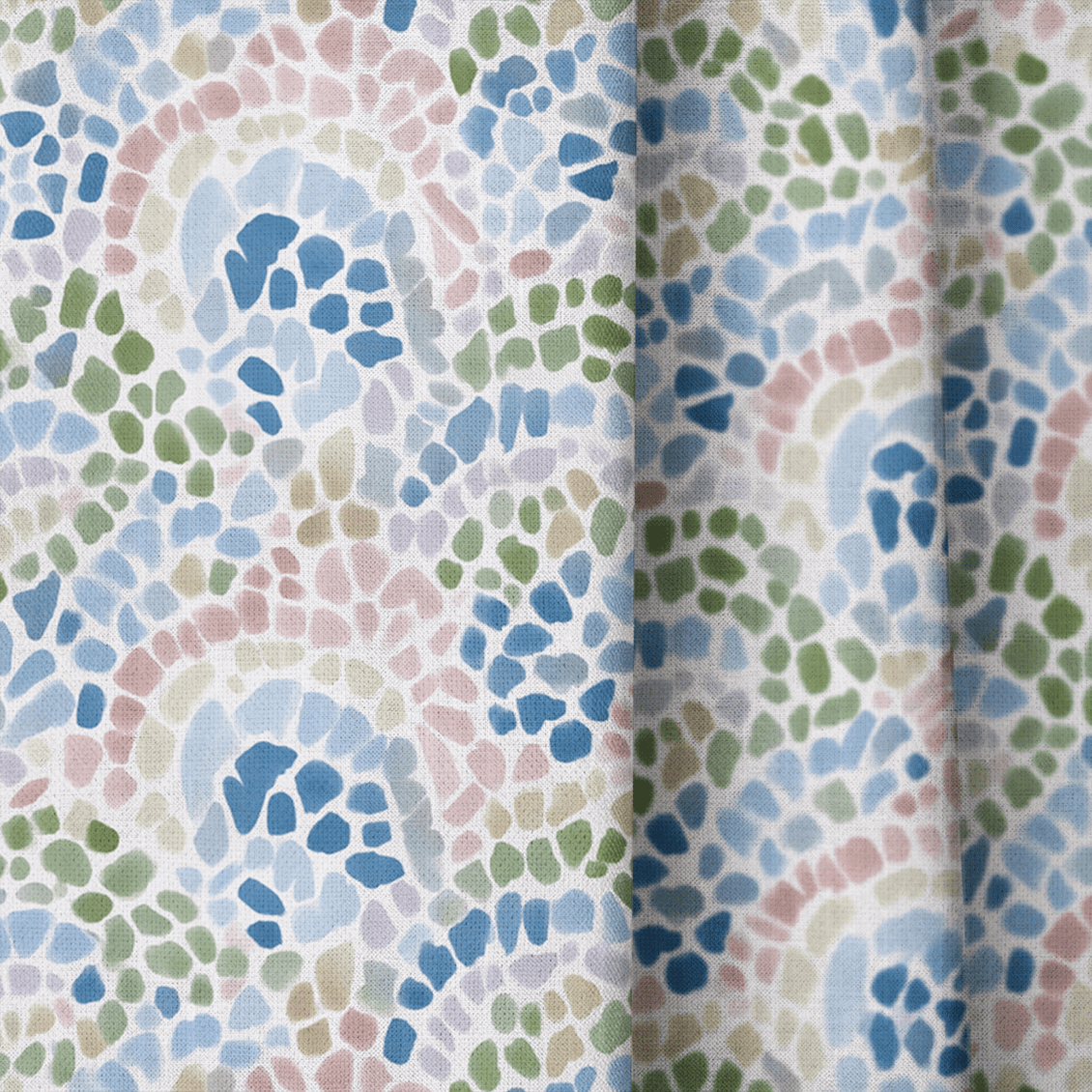Spring Mosiacs - Curtain Panel - The Drapery