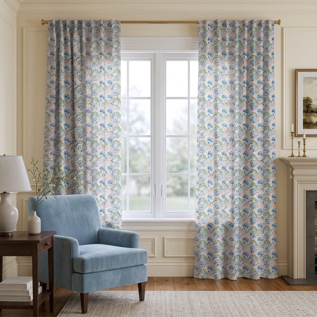 Spring Mosiacs - Curtain Panel - The Drapery