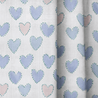 Stitch Hearts - Curtain Panel - The Drapery