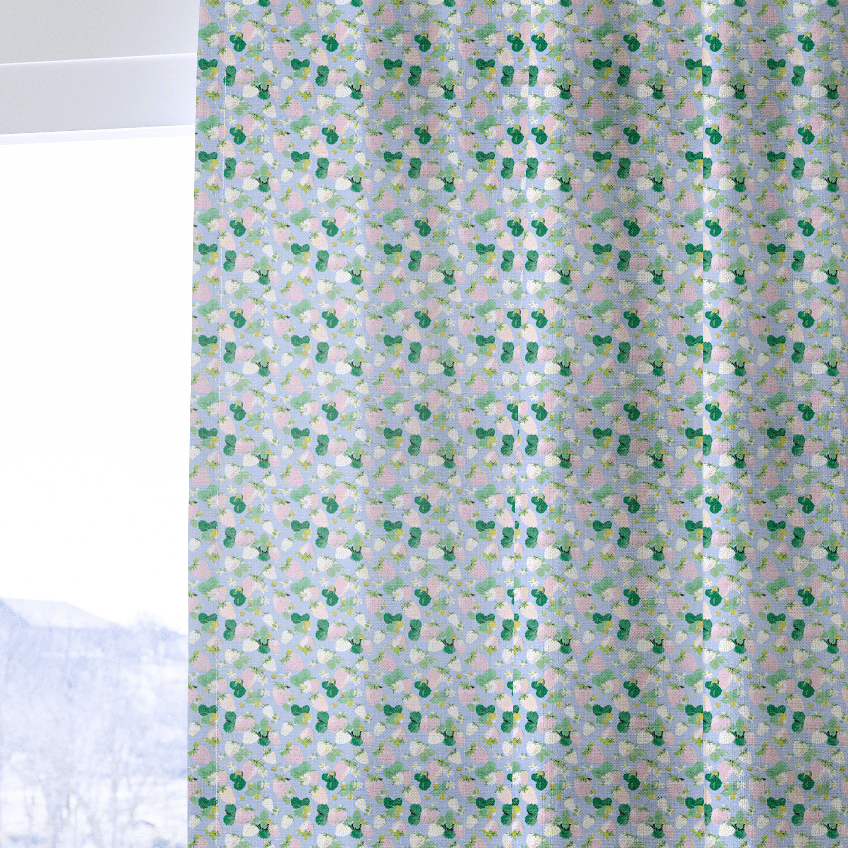 Strawberry Fields - Curtain Panel - The Drapery