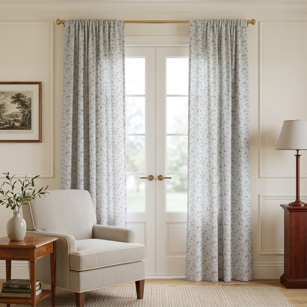 Strawberry Patch - Curtain Panel - The Drapery